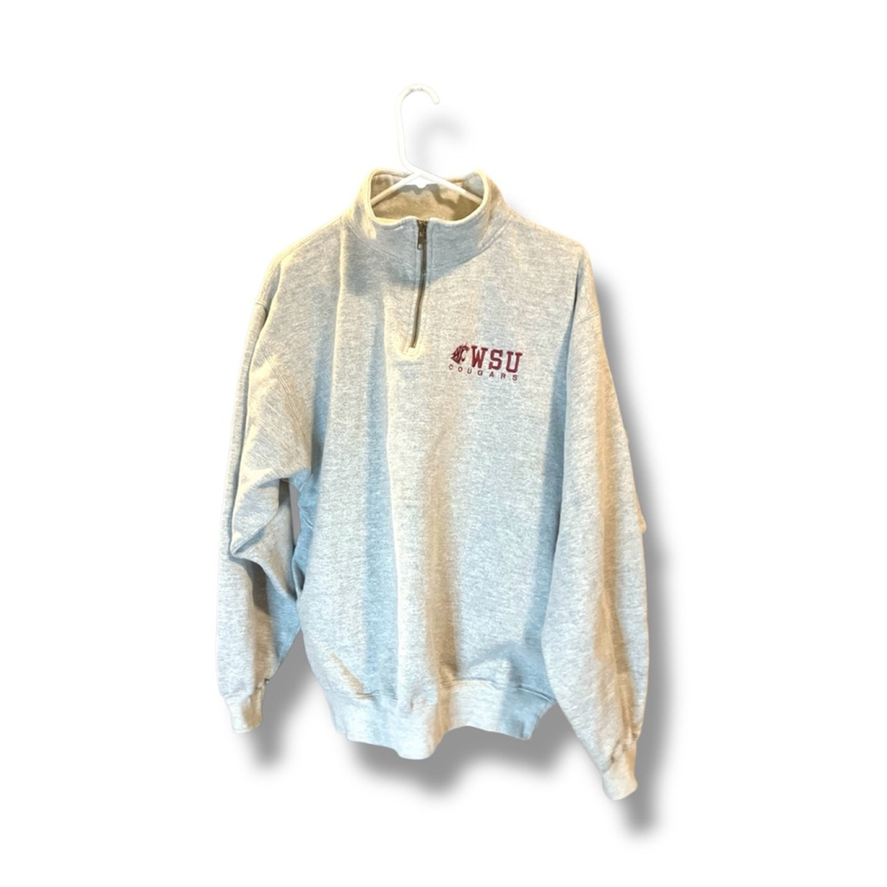Oarsman WSU Cougars Quartet Zip Sweatshirt Gray Men's M